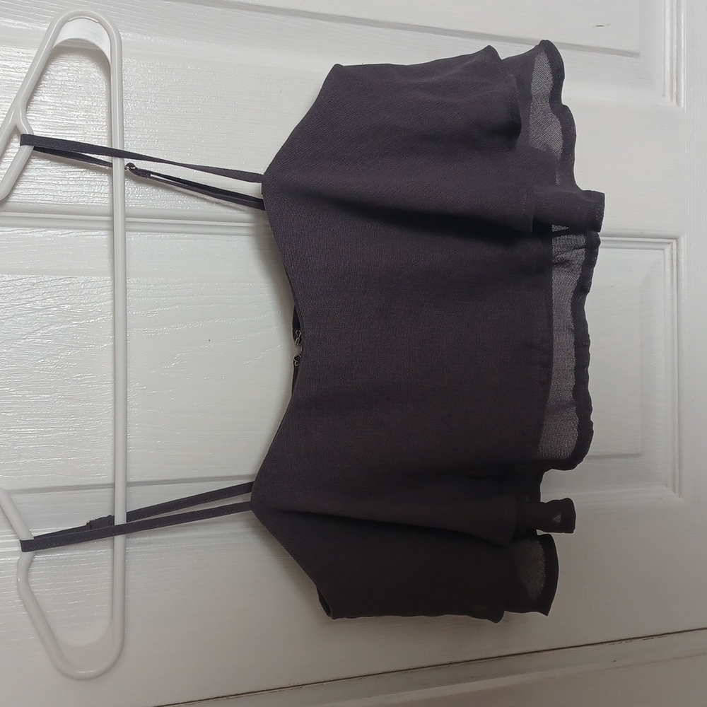 Womens Crop Top Medium Gray